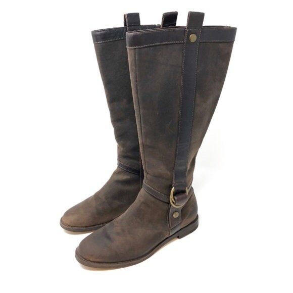 Cole Haan Brown Leather Harness Riding Boots 6 B - Picture 4 of 7